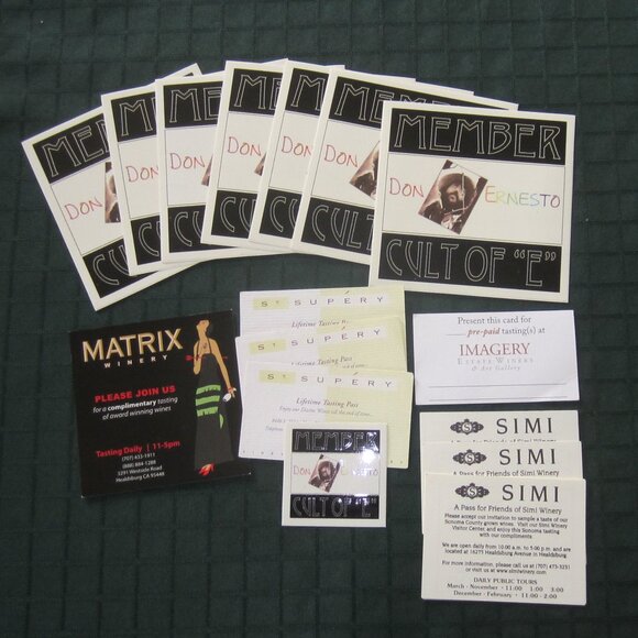 VINEYARD COLLECTIBLES - 17 pc. lot, California, Imagery, Matrix, Simi, St Supery - Picture 1 of 6